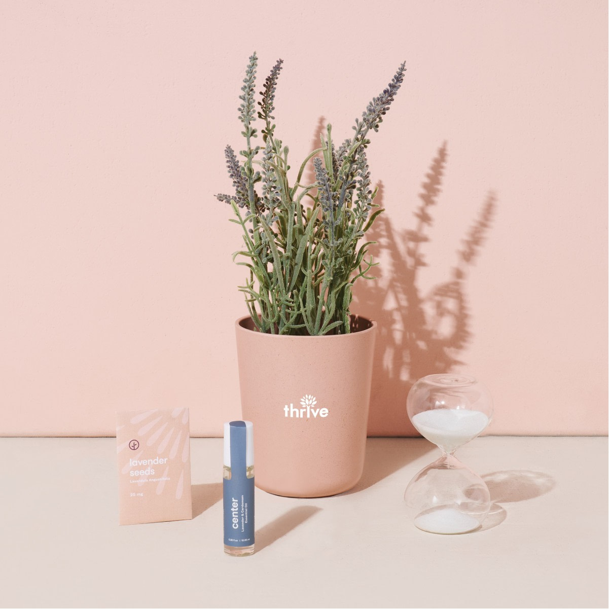 Grow kit featuring a branded flower pot and other essentials.